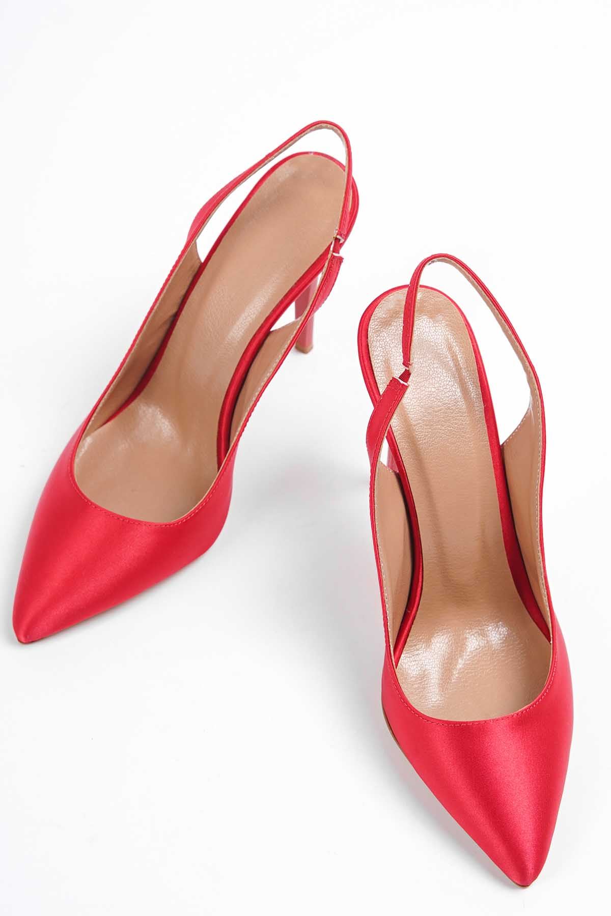 Kadın Vintec Topuklu Ayakkabı - Kırmızı