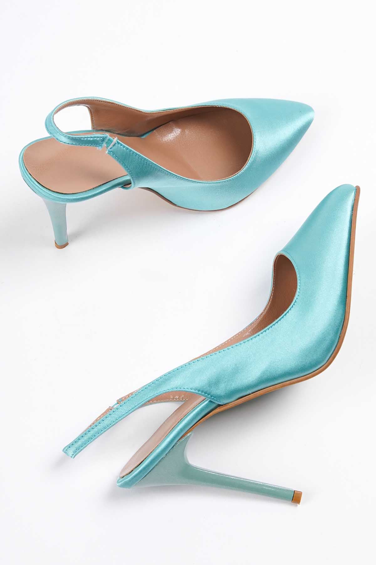 Kadın Vintec Topuklu Ayakkabı - Su Yeşili