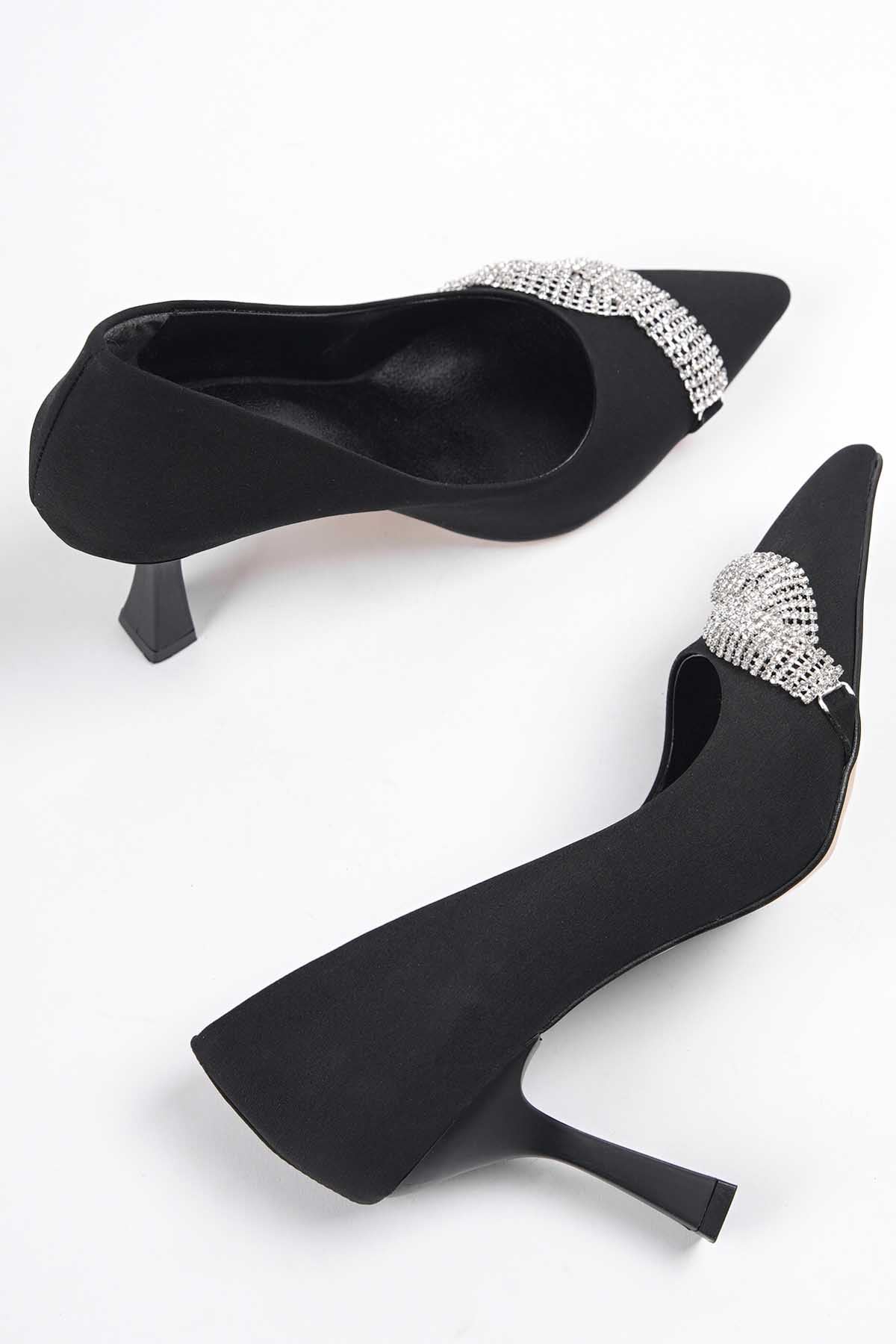 Kadın Jude Taşlı Stiletto  Ayakkabı - Siyah