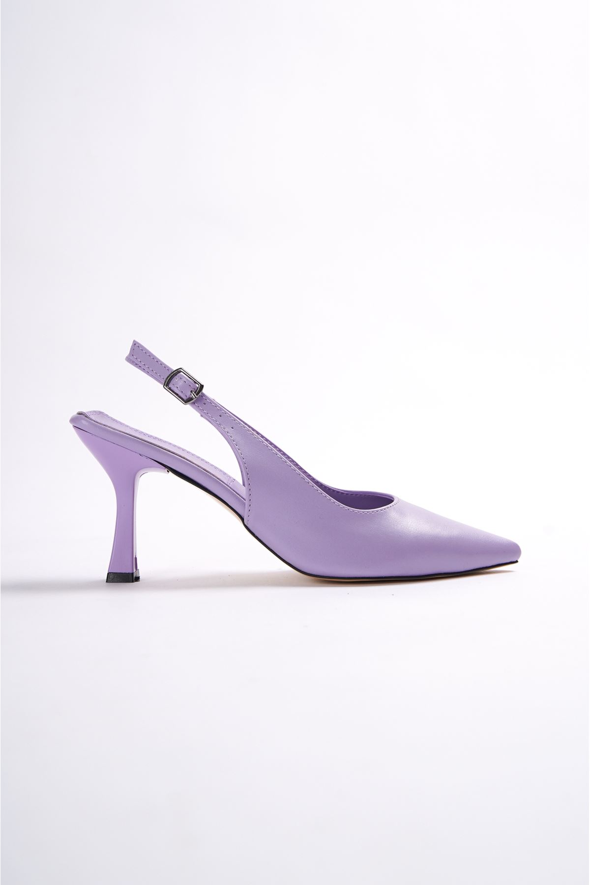 Kadın Pedro Arka Köşeli Topuklu Ayakkabı - Lila