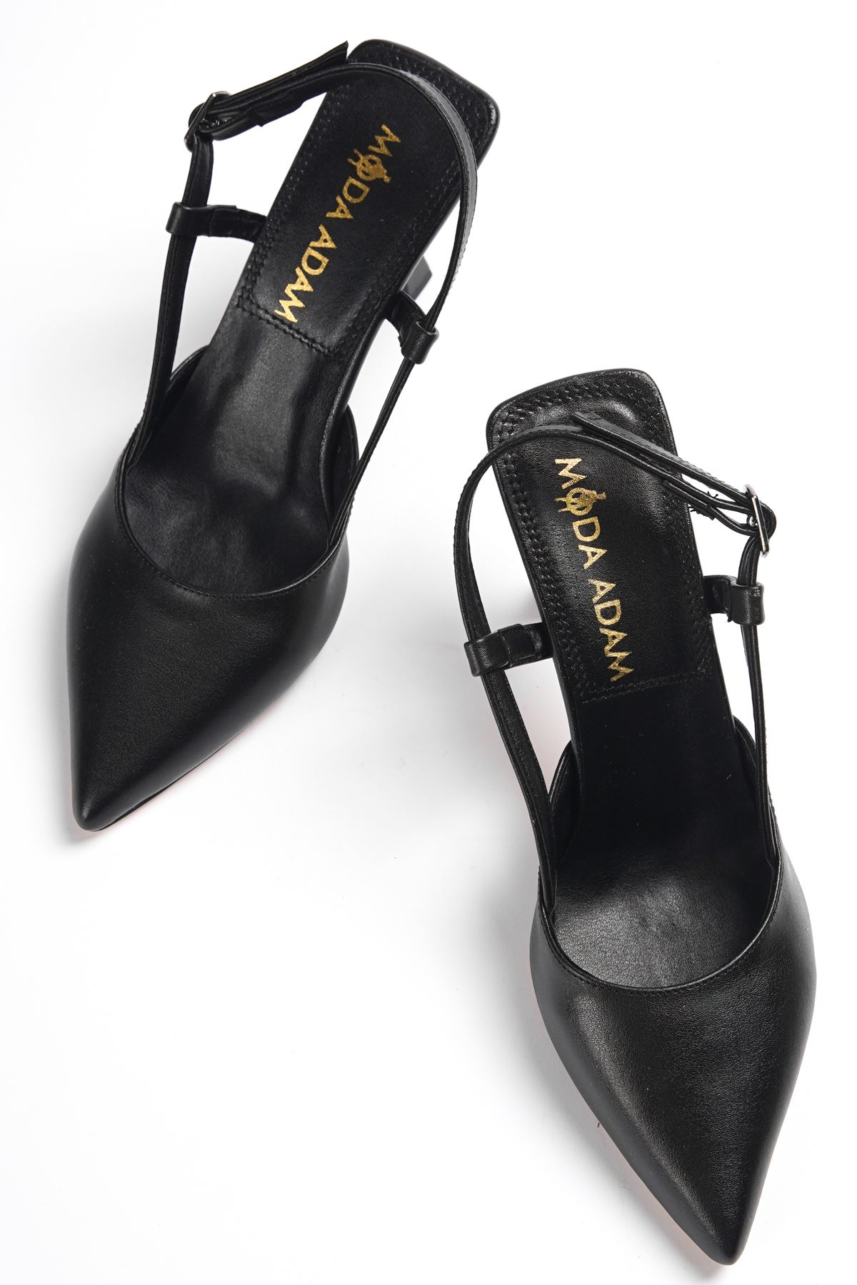 Kadın Erica Topuklu Ayakkabı - siyah-deri