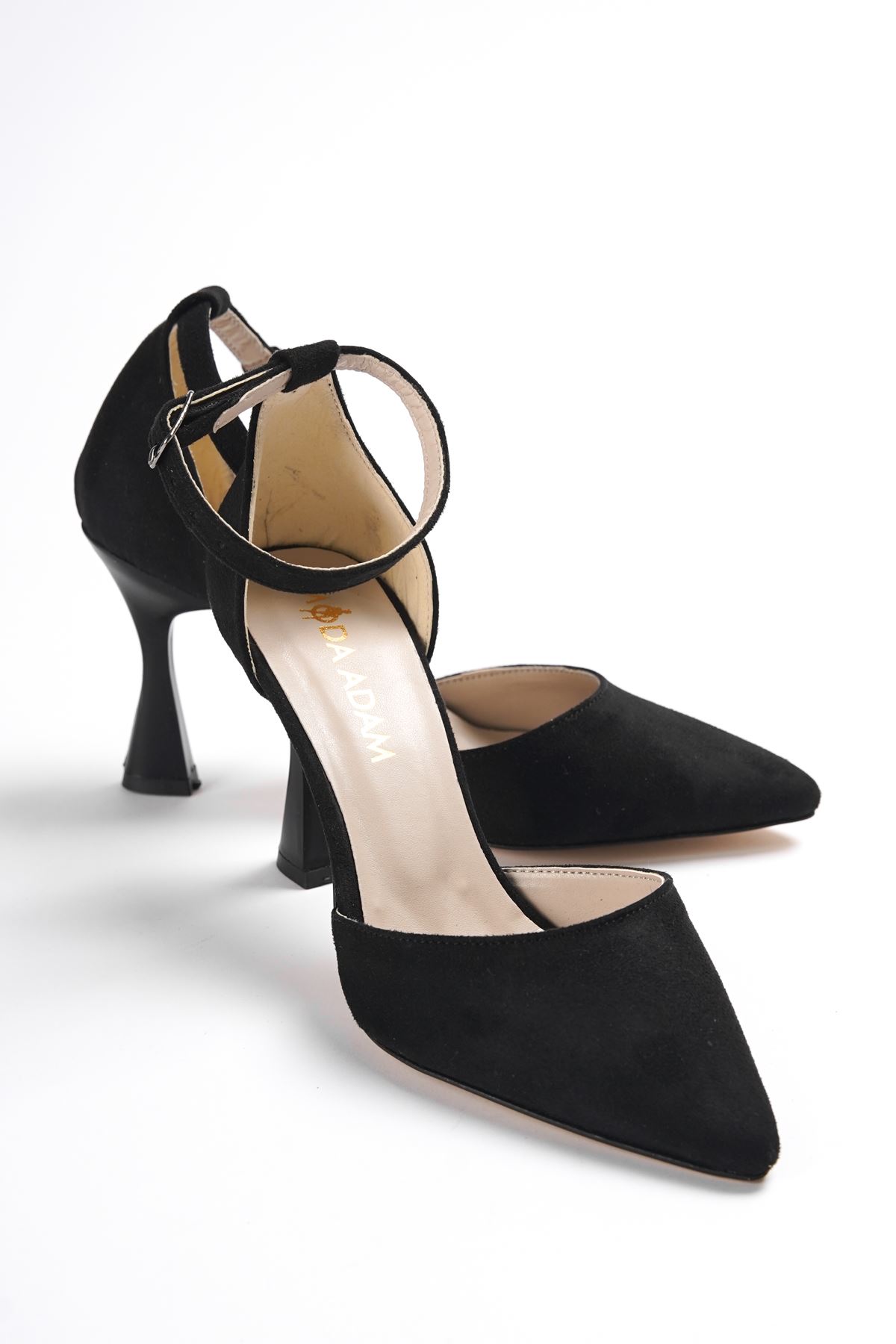 Kadın Denise Topuklu Ayakkabı - Siyah Süet