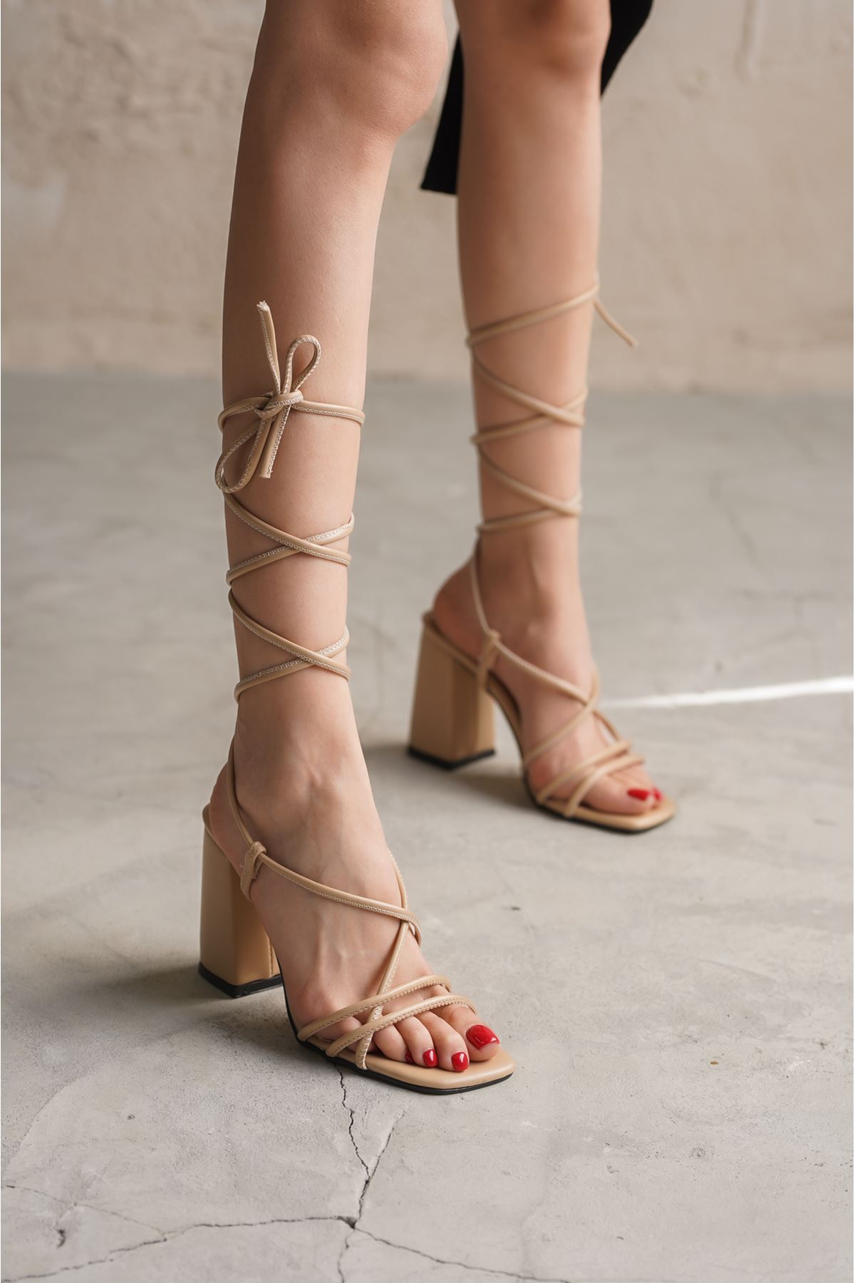 Kadın Bern Topuklu Ayakkabı - Nude
