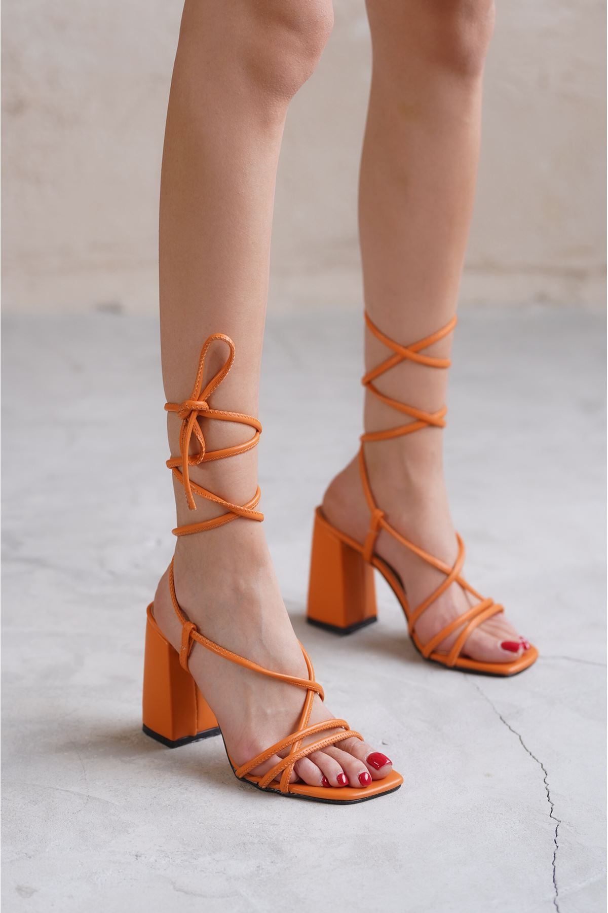 Kadın Bern Topuklu Ayakkabı - Turuncu