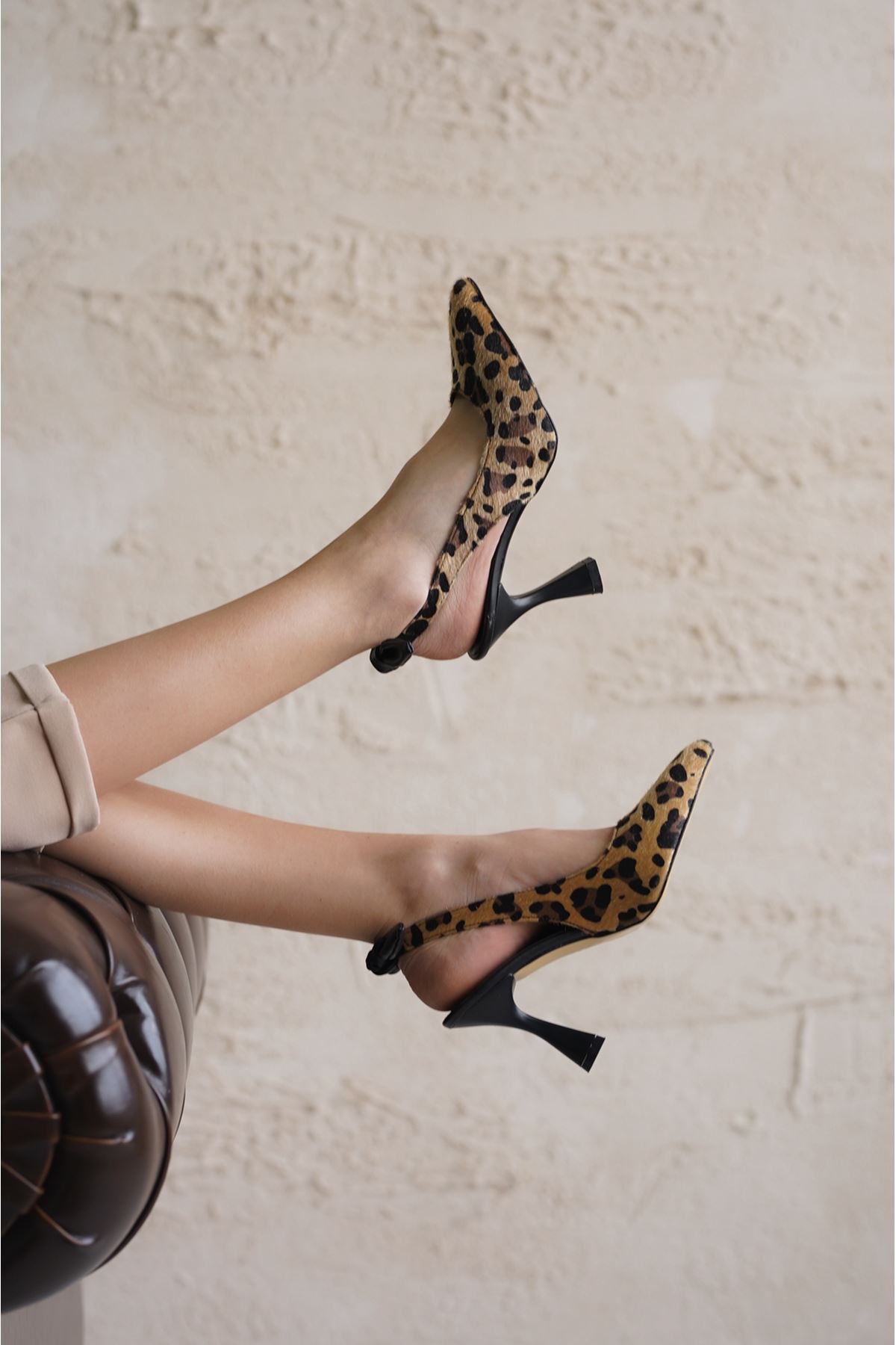 Kadın Elenor İnce Topuklu Ayakkabı - Leopar