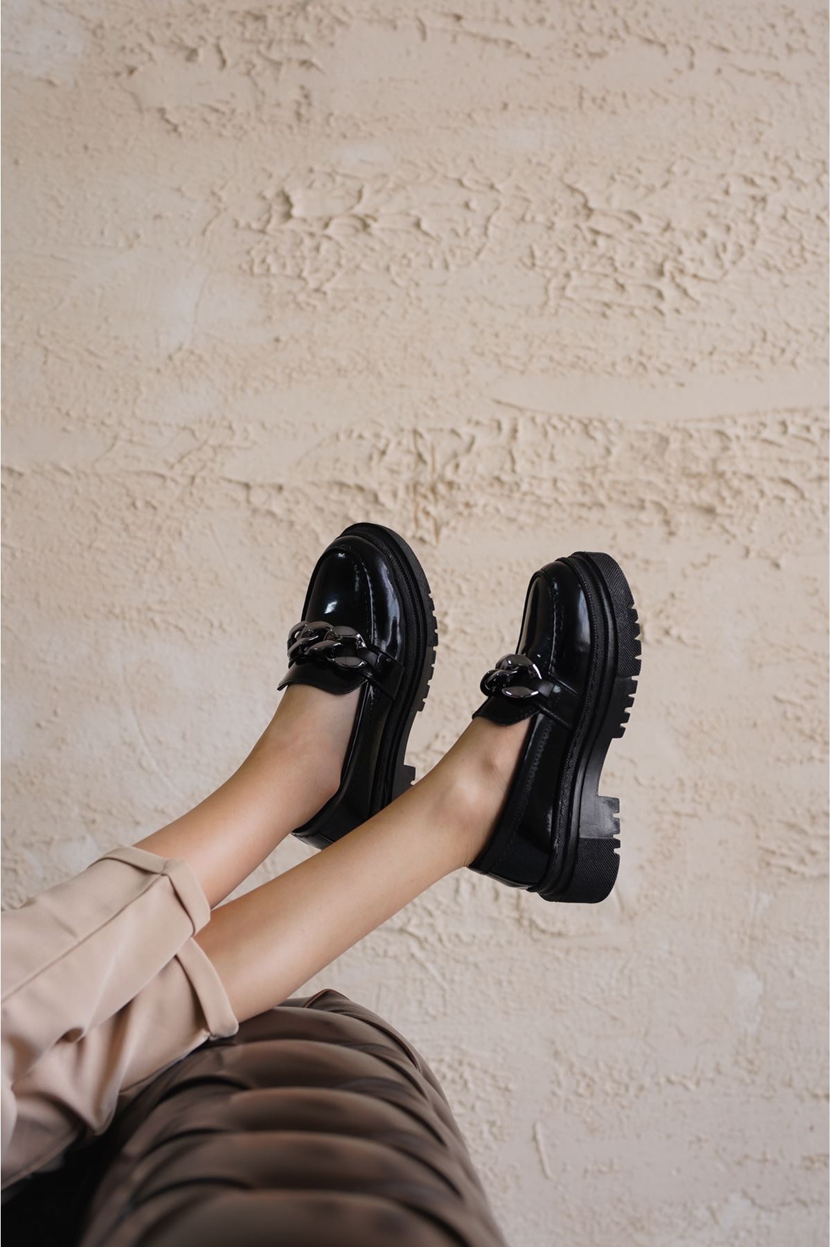 Kadın Vetna Mevsimlik Ayakkabı - siyah-rugan