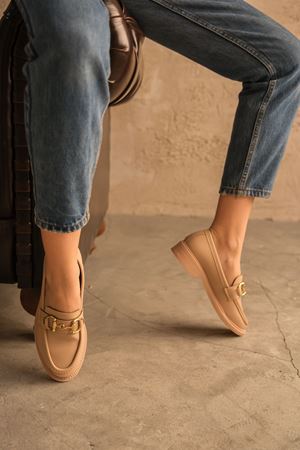 Kadın Roma Günlük Loafer Ayakkabı - Nude
