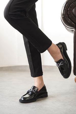 Kadın Como Günlük Loafer Ayakkabı - siyah-rugan