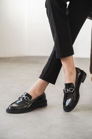 Kadın Como Günlük Loafer Ayakkabı - siyah-rugan