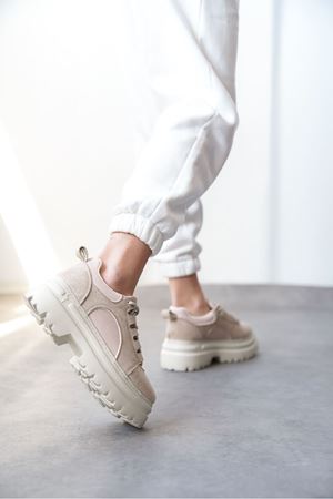 Kadın Lecce Kalın Tabanlı Spor Ayakkabı - Bej