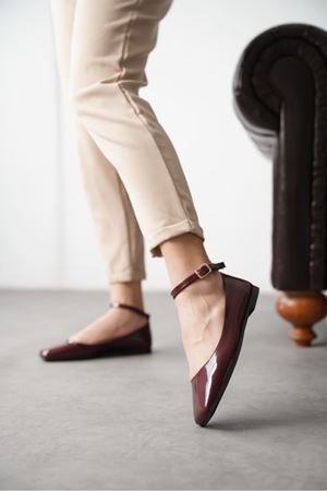 Kadın Moli Babet Ayakkabı - Bordo-Rugan