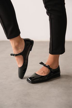 Kadın Cortec Babet Ayakkabı - siyah-rugan