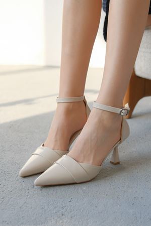 Kadın Mikey İnce Topuklu Ayakkabı - Ten-Rugan