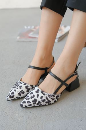 Kadın Franco Kısa Topuklu Ayakkabı - Beyaz-Leo