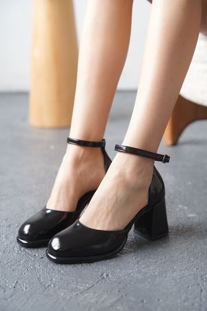 Kadın Penida Platform Topuklu Ayakkabı - siyah-rugan