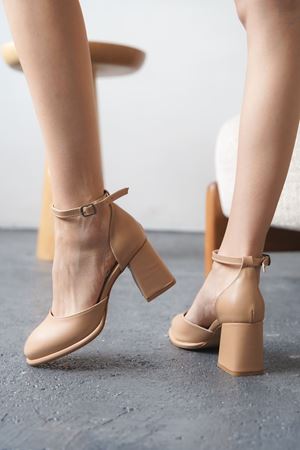 Kadın Penida Platform Topuklu Ayakkabı - Nude