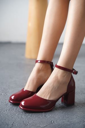 Kadın Penida Platform Topuklu Ayakkabı - Bordo-Rugan