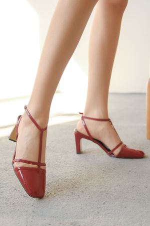 Kadın Koler Klasik Topuklu Ayakkabı - Bordo-Rugan