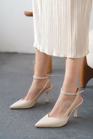 Kadın Montana İnce Topuklu Ayakkabı - Ten Deri