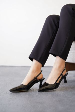 Kadın Erica Topuklu Ayakkabı - siyah-rugan