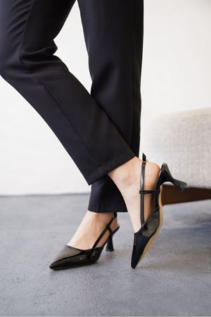 Kadın Erica Topuklu Ayakkabı - siyah-rugan