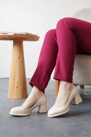 Kadın Gordon Platform Topuklu Ayakkabı - Ten Deri