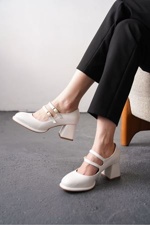 Kadın Gomes Platform Topuklu Ayakkabı - *BEYAZ