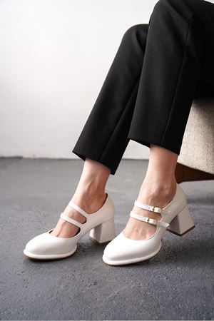 Kadın Gomes Platform Topuklu Ayakkabı - *BEYAZ