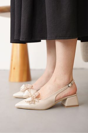 Kadın Howen Kısa Topuklu Ayakkabı - Ten-Rugan