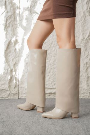 Kadın Wanda Tak Çıkar Çizme - Ten-Rugan