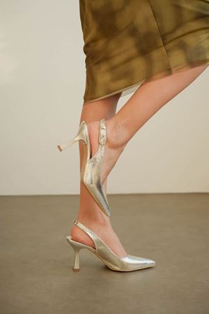 Kadın Ovis Sivri Topuklu Ayakkabı - Gümüş