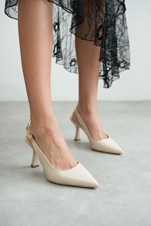 Kadın Ovis Sivri Topuklu Ayakkabı - Ten-Rugan