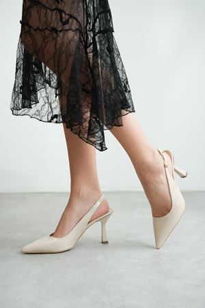 Kadın Ovis Sivri Topuklu Ayakkabı - Ten-Rugan