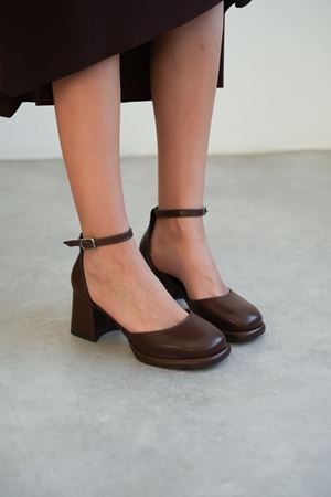 Kadın Penida Platform Topuklu Ayakkabı - Kahve