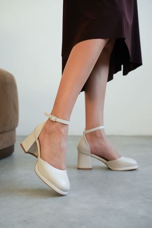 Kadın Penida Platform Topuklu Ayakkabı - Ten Deri