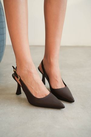 Kadın Ovis Sivri Topuklu Ayakkabı - Kahve