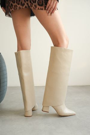 Kadın Wanda Tak Çıkar Çizme - Ten Deri