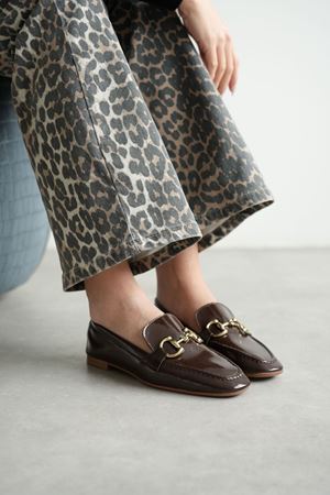 Kadın Pixo Düz Taban Babet - Kahve-Rugan