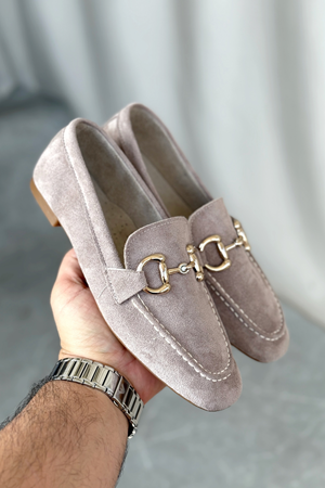 Kadın Pixo Düz Taban Babet - Vizon