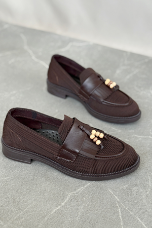 Kadın Ojox Püsküllü Loafer  - Kahve