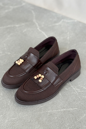 Kadın Ojox Püsküllü Loafer  - Kahve