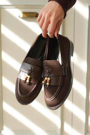 Kadın Ojox Püsküllü Loafer  - Kahve