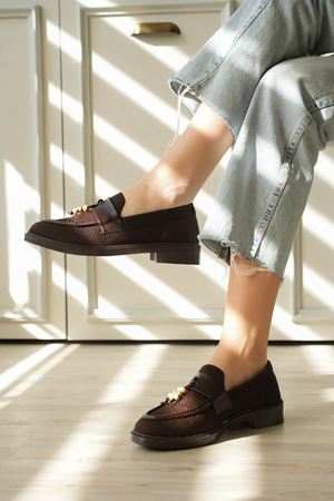 Kadın Ojox Püsküllü Loafer  - Kahve