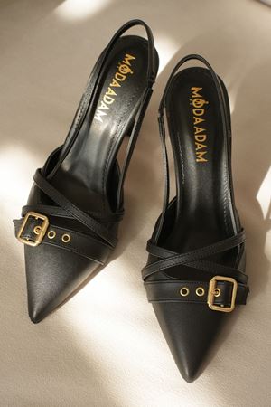 Kadın Wille İnce Topuklu Ayakkabı - siyah-deri