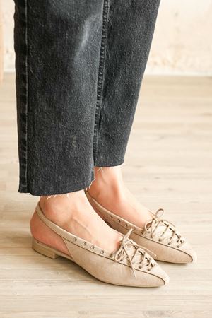 Kadın Tosac Bağcıklı Babet - Vizon