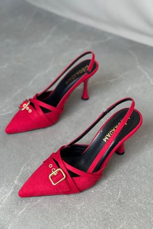 Kadın Wille İnce Topuklu Ayakkabı - Kırmızı