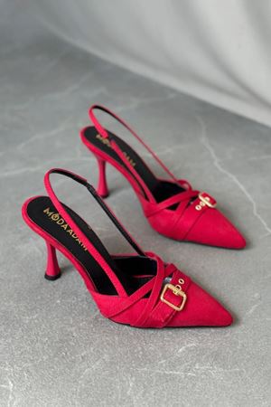 Kadın Wille İnce Topuklu Ayakkabı - Kırmızı