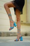 Kadın Cali Topuklu Ayakkabı - Mavi