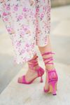 Kadın Gladis Mat Deri Topuklu Ayakkabı   Bil - Fuşya Deri