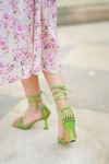 Kadın Gladis Mat Deri Topuklu Ayakkabı   Bil - Yeşil